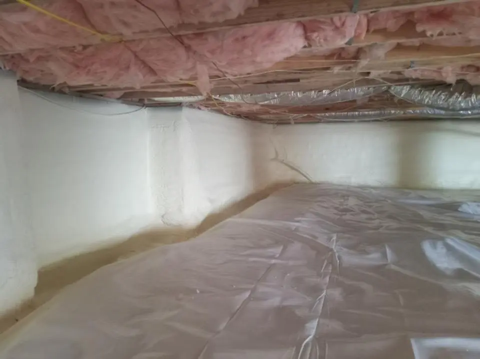 Crawl space encapsulation with closed-cell spray foam for Flat Roof Repair in Mount Vernon